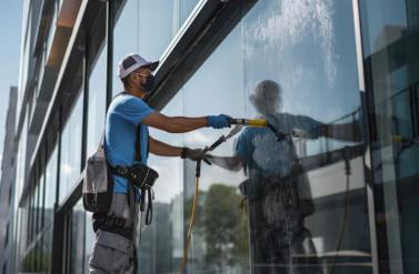 High-Rise Building Glass Cleaning